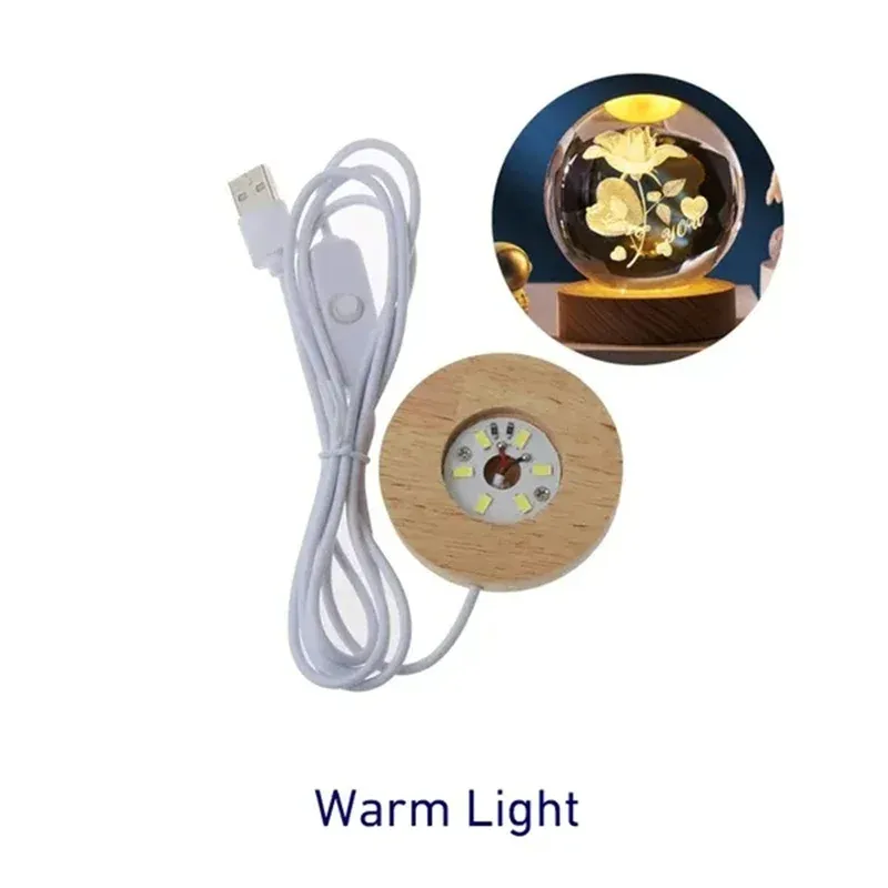 Wood LED Light Base