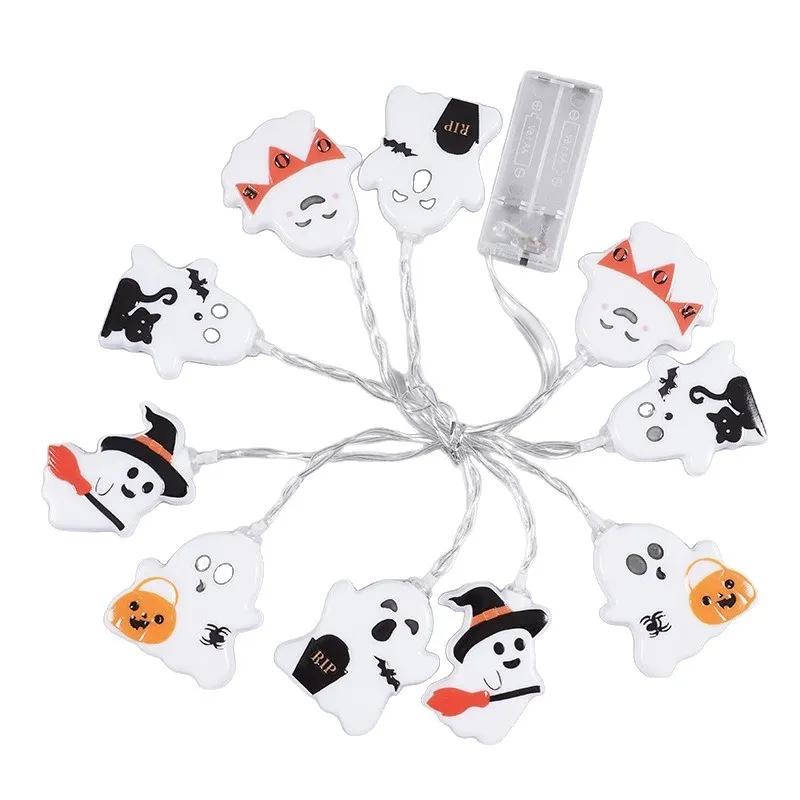 Halloween Led String Lights, Cute Ghost Lights, Decorative String Lights