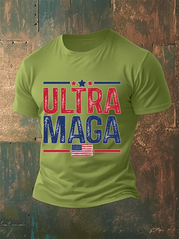 Men'S Ultra Maga Crew Neck Short Sleeve T-Shirt