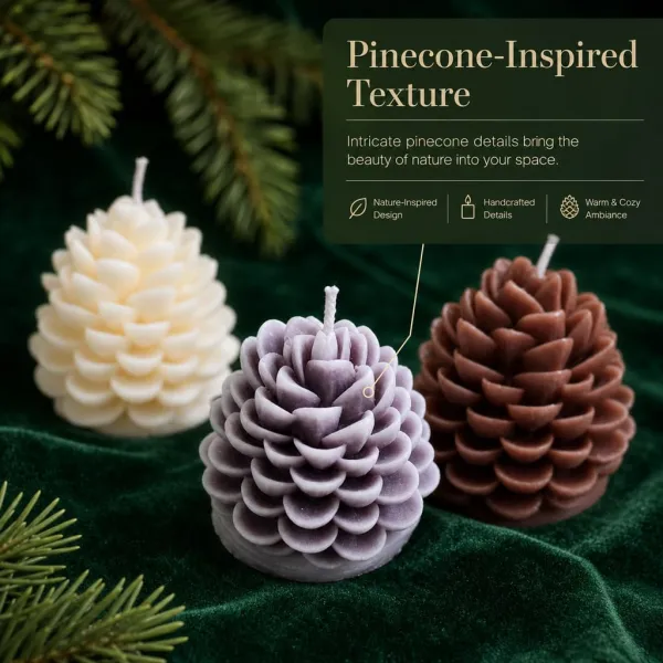 Christmas Handmade Pine Cone Soy Wax Scented Candle