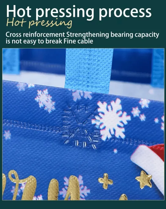 Large Unisex Multifunctional Non-Woven Christmas Gift   Bag with Handles