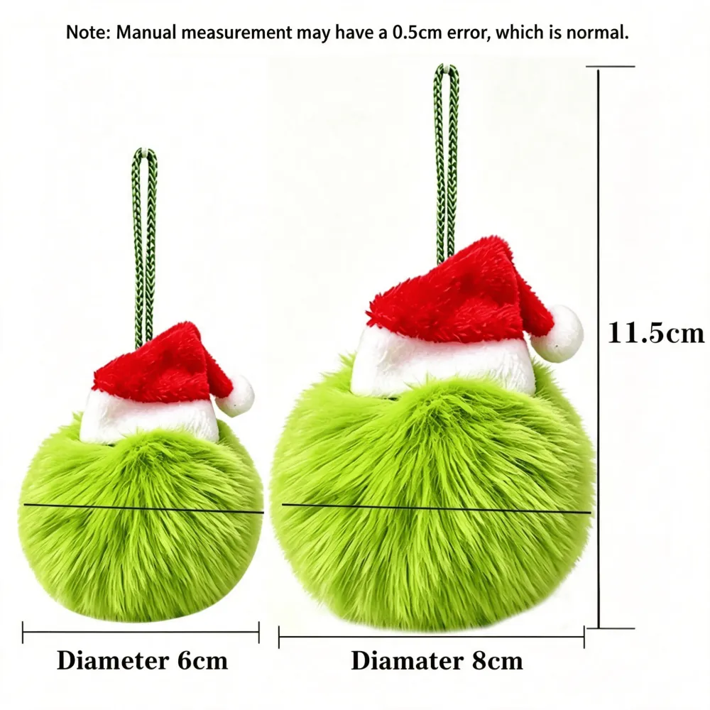 Christmas Hat Pom-Pom Green Monster Elf Party Decoration Pom-Pom
