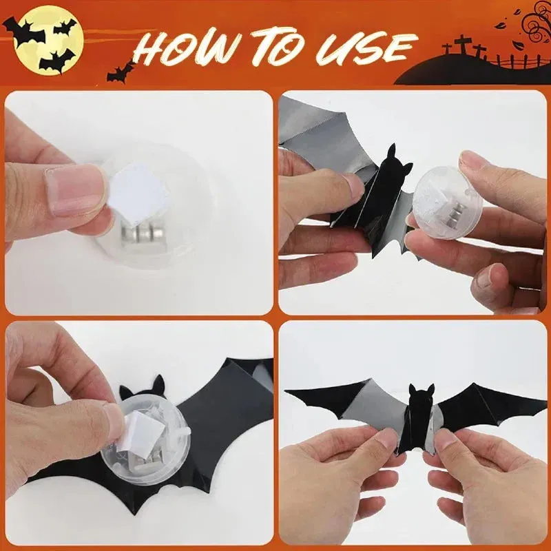 Halloween Led Glowing Bat, Party Decorations Wall Decorations