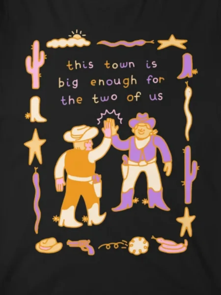 Cute Western Cowboy Printed Tee