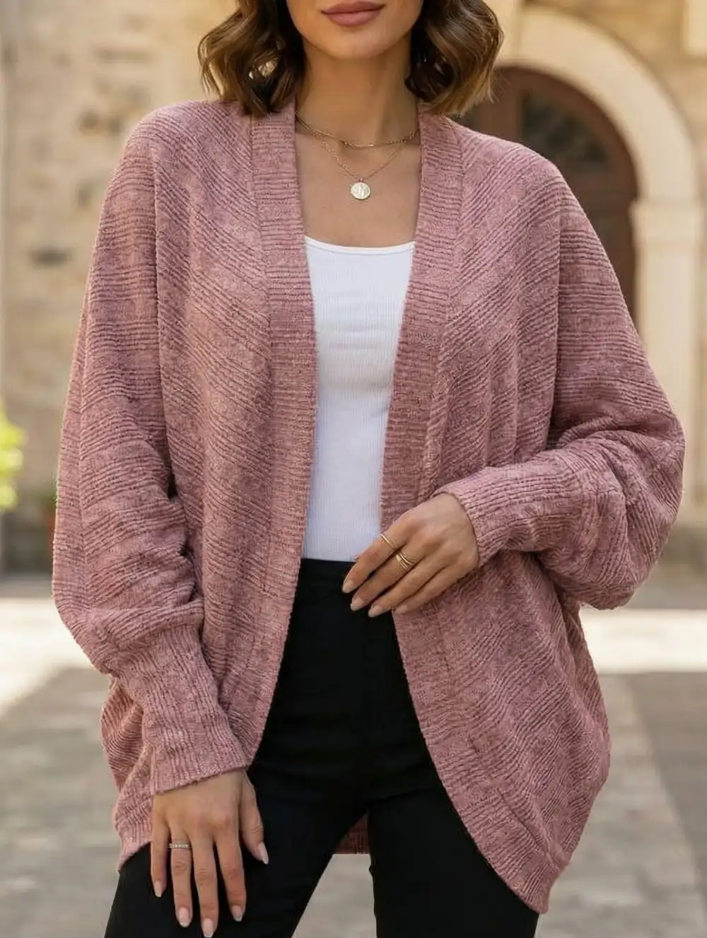 Mid Length Knitted Cardigan