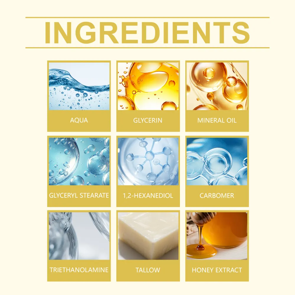 Cow fat honey skincare cream with smooth texture, comfortable and nourishing skin, gentle and moisturizing skincare cream