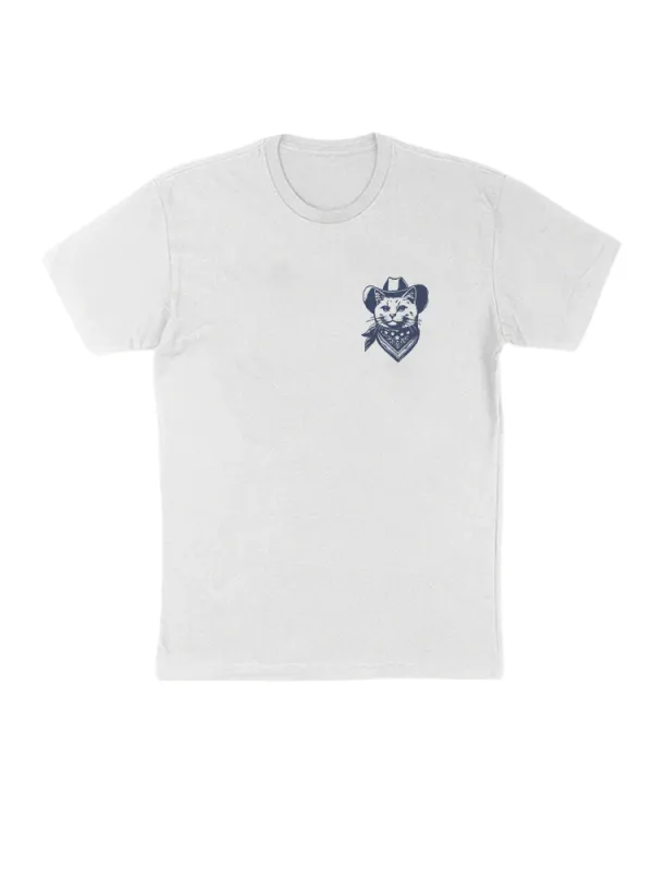 Cat Cowboy Back Print T-Shirt