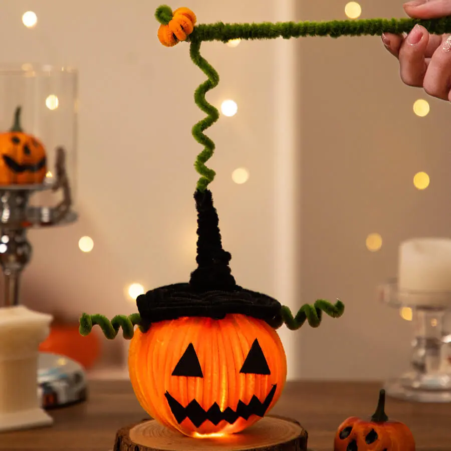 Halloween Handheld Piper Stick Glowing Pumpkin Lantern
