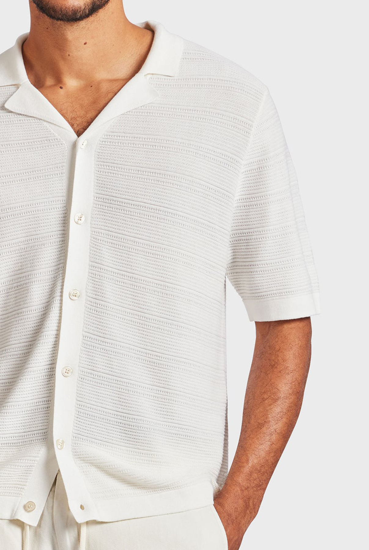 Monterey Knit SS Shirt-Natural