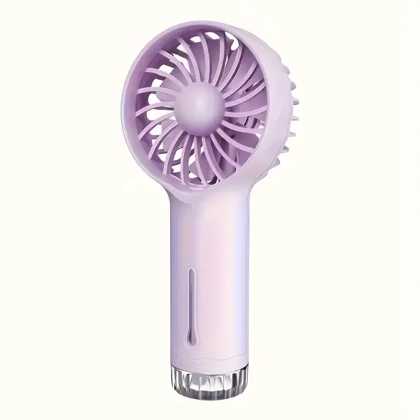 Portable Handheld Fan with Ice Mist Spray - 3 Speeds