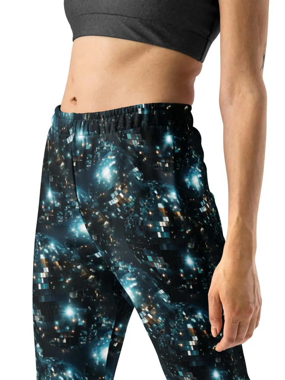 Glitter Disco Ball Pattern Pants