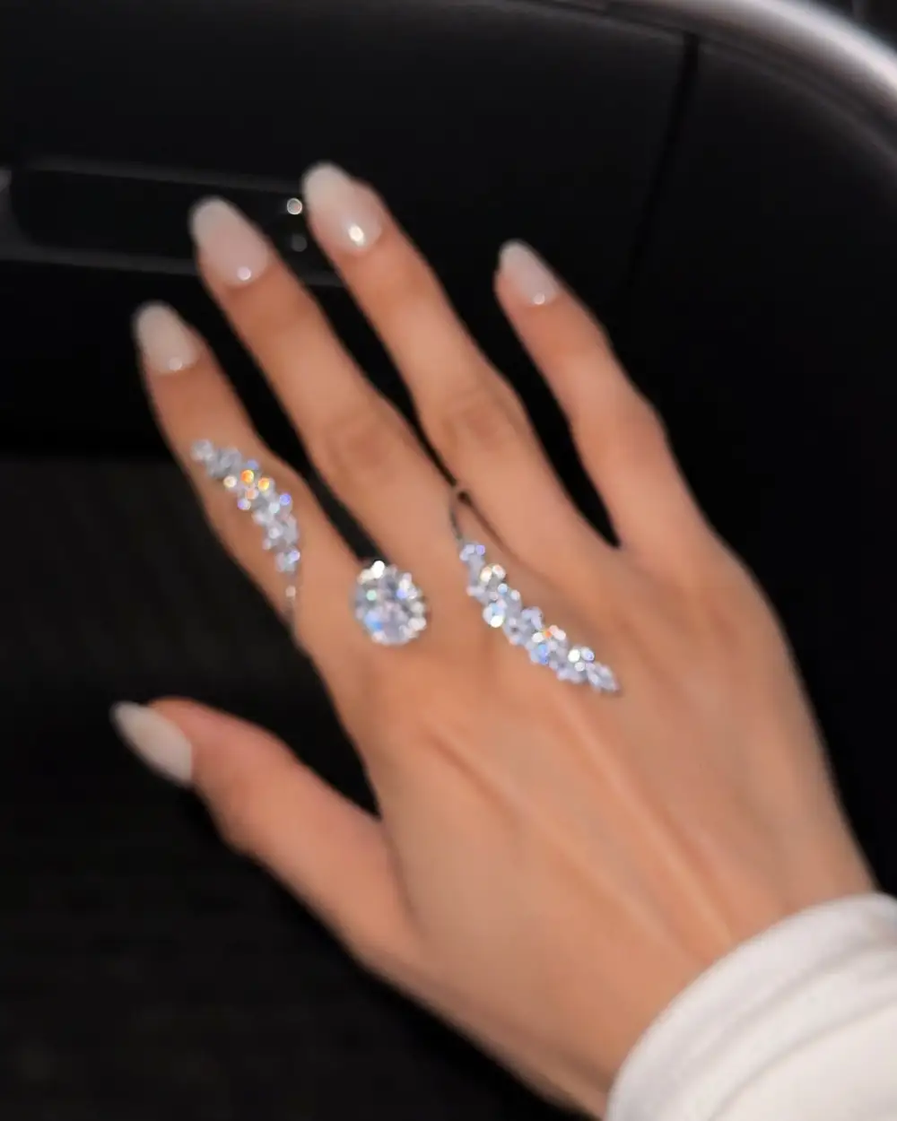 Sleek Rhinestone Hand Chain Jewelry