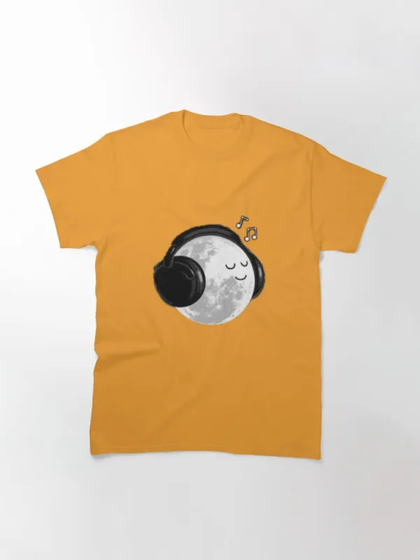 I Love Music in moon Classic T-Shirt