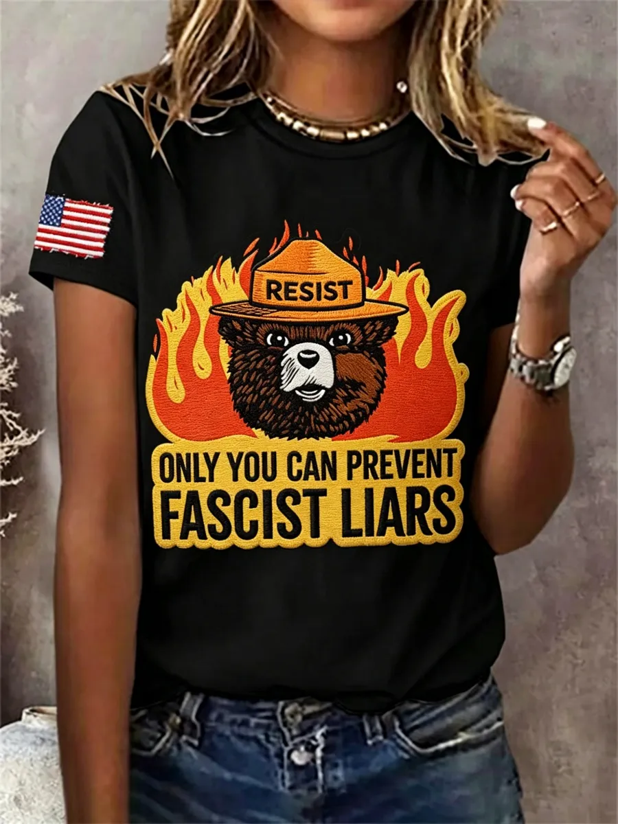 Women's Resist Bear Print T-Shirt