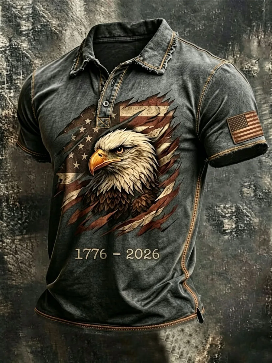 Men'S 250Th Anniversary Printed Casual T-Shirt