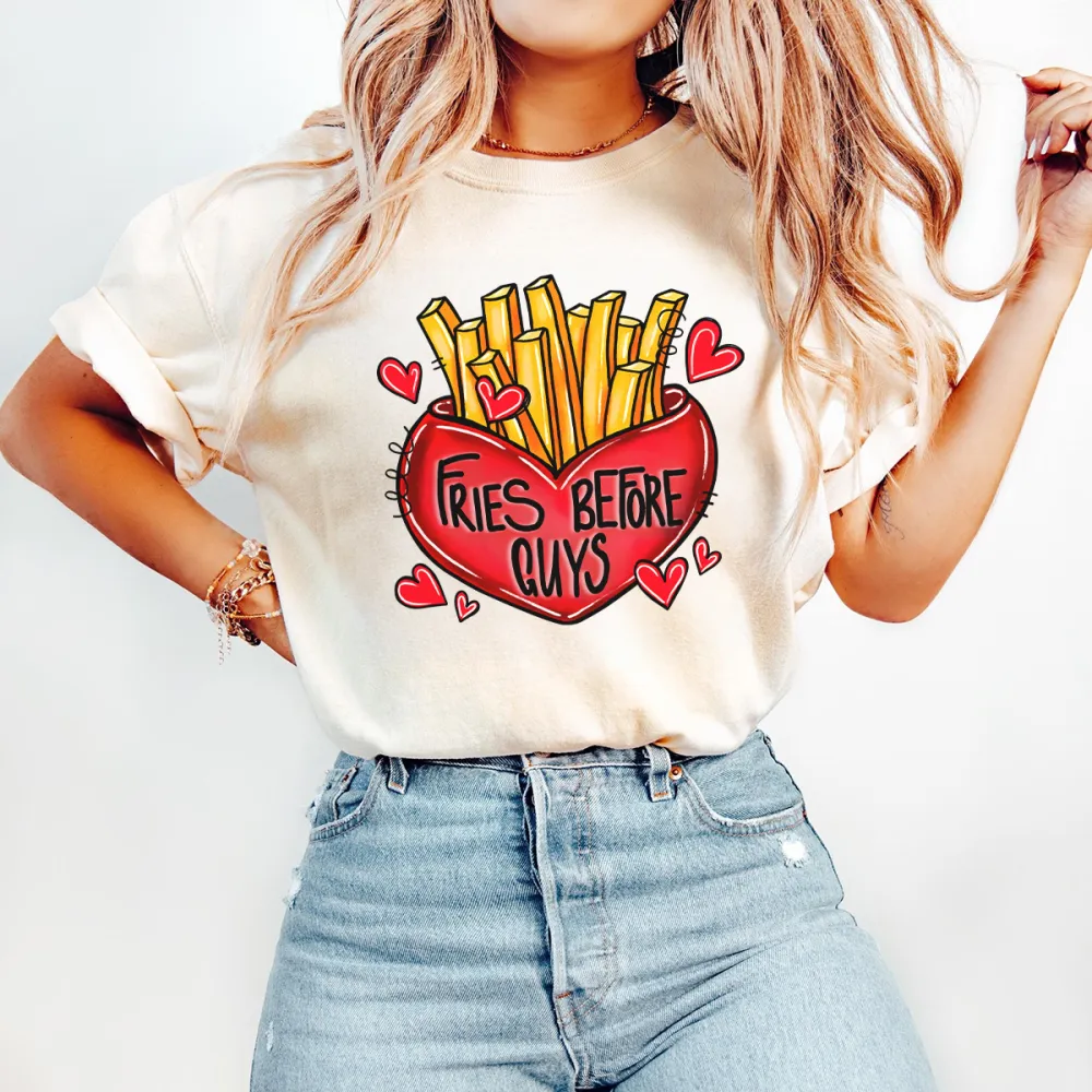 A Red Heart Filled With Fries Sweatshirts