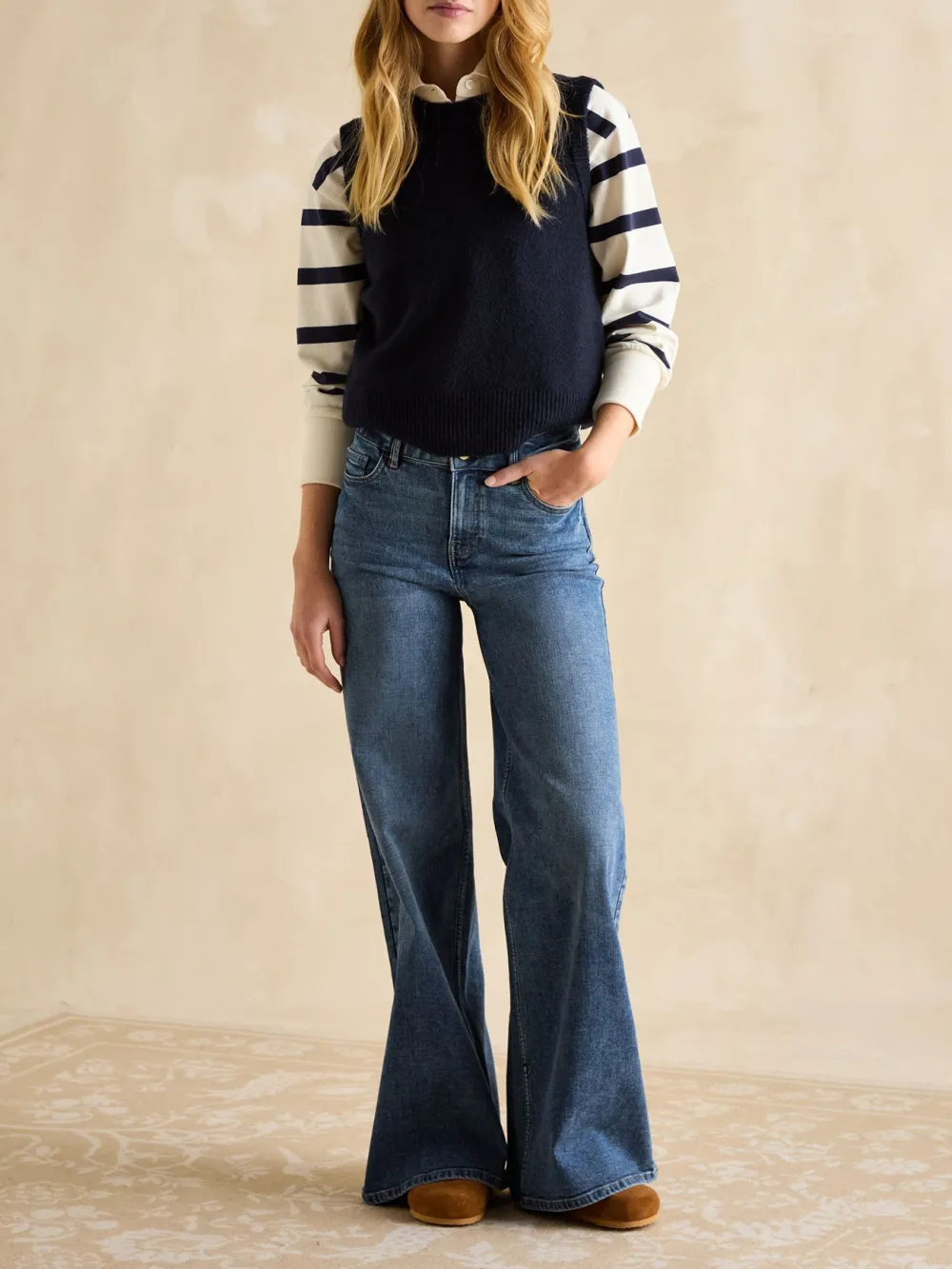 Cracking Navy Intarsia Jumper