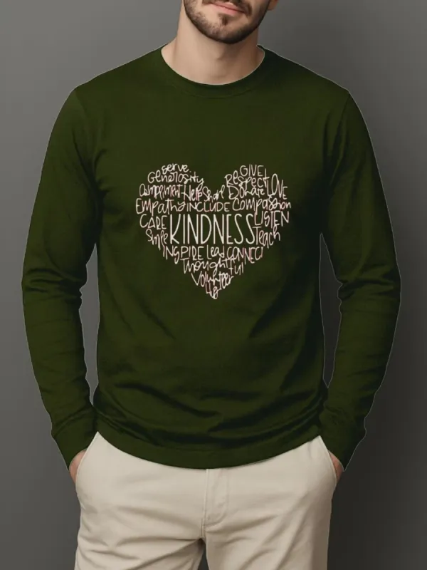 Letter Heart Shaped Print T-Shirt