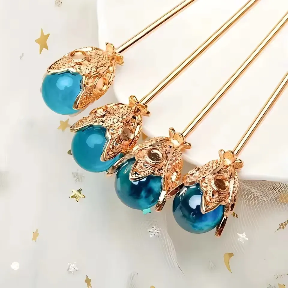 Elegant And Exquisite Sapphire Blue Hairpin