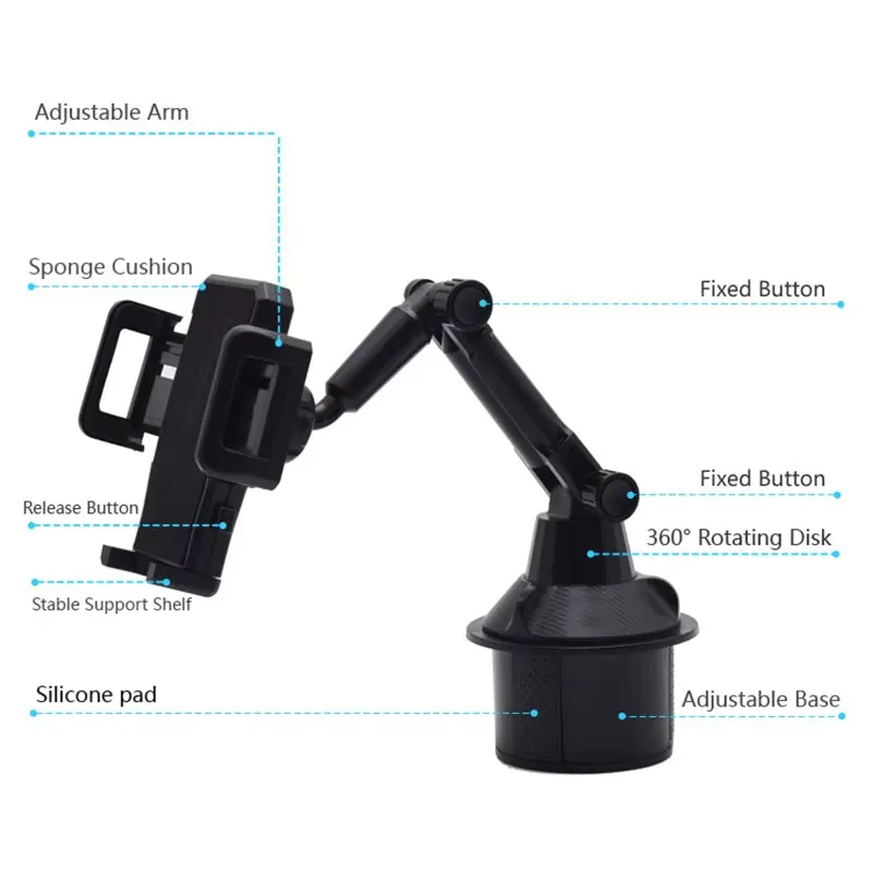 Adjustable Angle And Rotatable Phone Holder