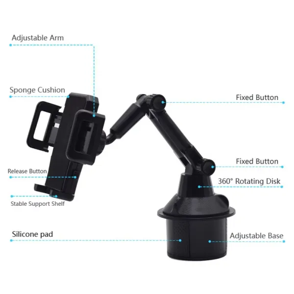 Adjustable Angle And Rotatable Phone Holder