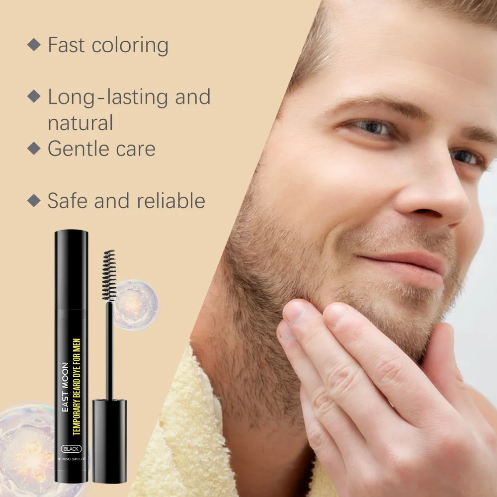 Black men's beard and eyebrow dye