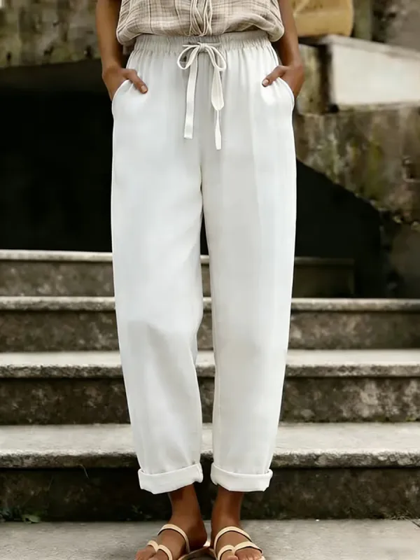 Women's Casual Solid Wide Leg Pants