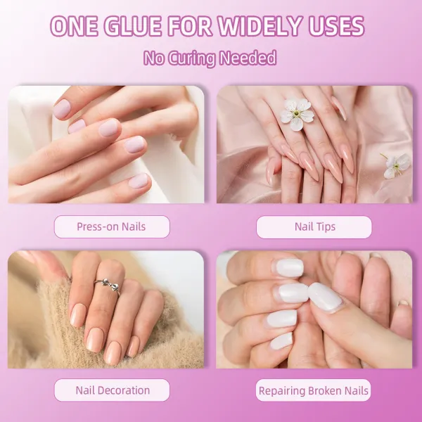 Nailhour 3pcs/5pcs/10pcs Extra Strong Nail Glue For Nail Tips & Press-On Nails (8ml)
