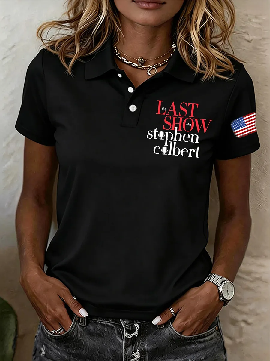 Women's Last Show Print Polo Shirt