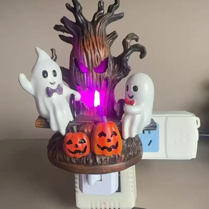 Halloween Night Light Ghost Bubble Bath Lamp Ghost Reading Lamp Resin Ornament