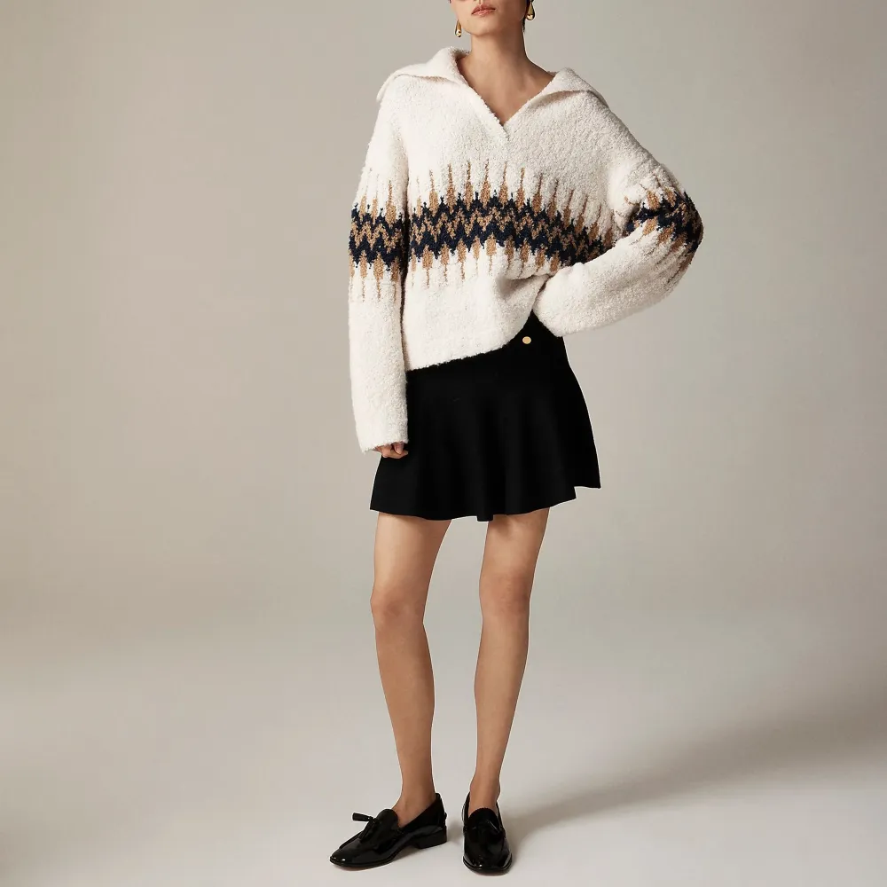 Argyle Pattern V-Neck Long Sleeve Sweaters
