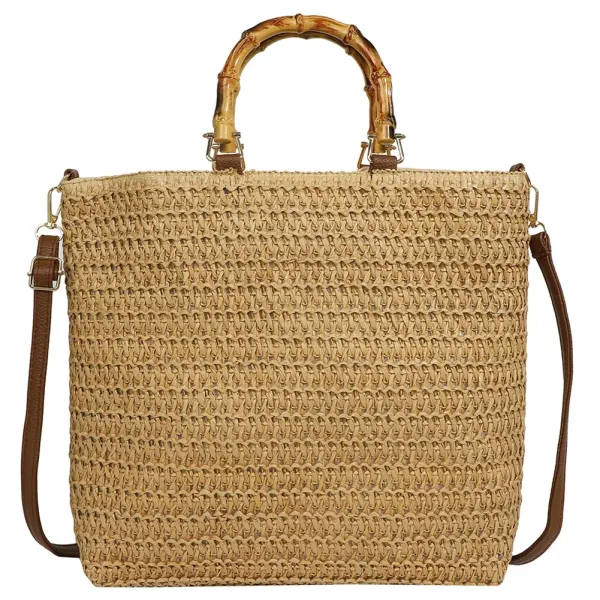 Bamboo Handle Handbag Shoulder Bag