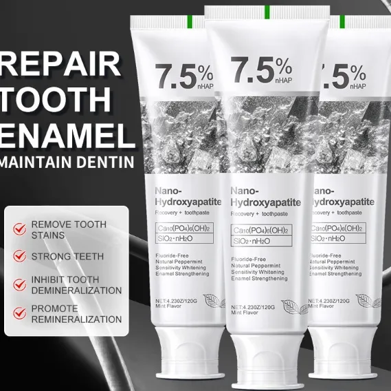🎉50% off for a limited time! 🌿Hydroxyapatite Toothpaste with a natural formula, whitens teeth and is suitable for the whole family 👨‍👩‍👧‍👦!