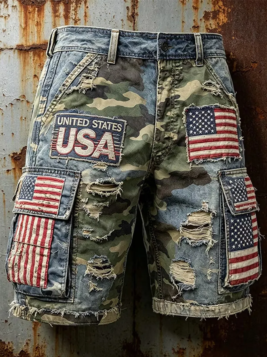 Men's 250th Anniversary Casual Cargo Shorts