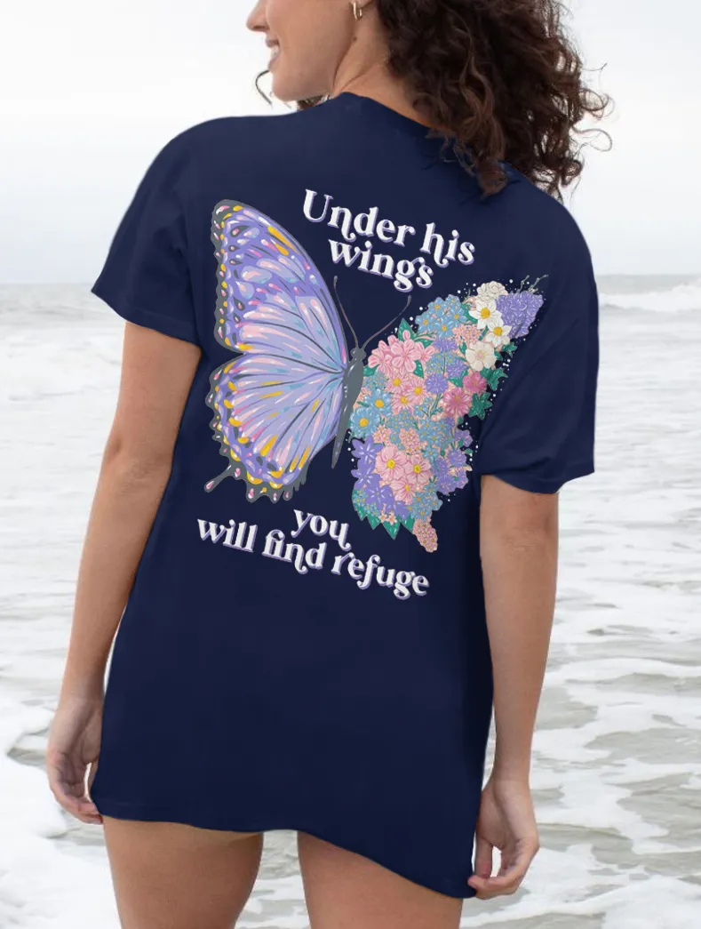 Under His Wings You Will Find Refuge T-Shirts
