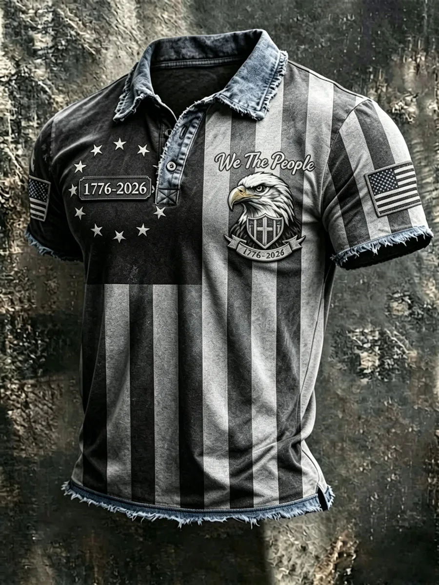 Men'S 250Th Anniversary Faith Printed Casual Polo Shirt
