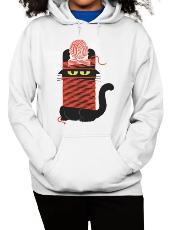 Yarn Ball Cat Hoodie