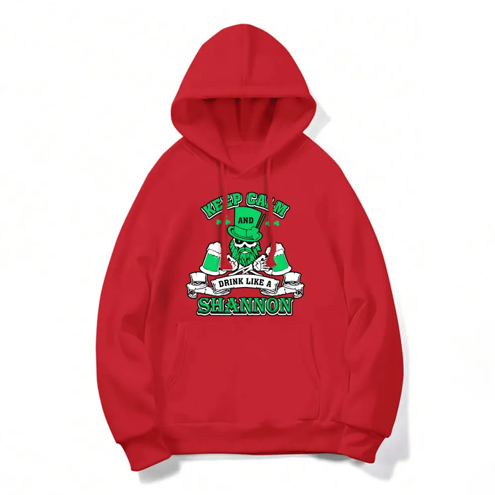 Keep Calm Printed Casual Hoodies