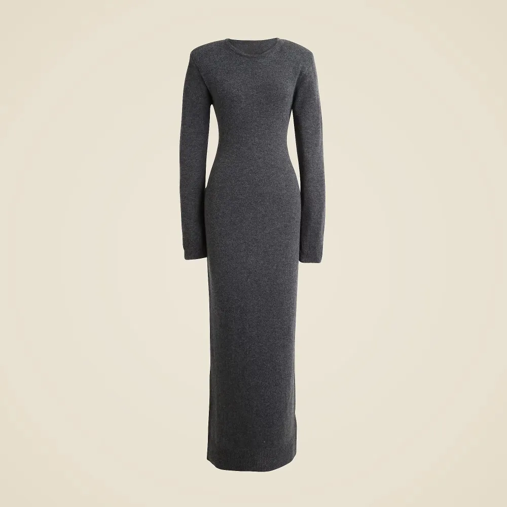 Crew Neck Long-Sleeve Sweater Dresses