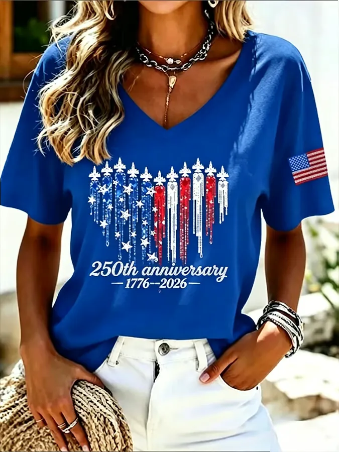 Women's 250th Anniversary Printed Short-Sleeve T-Shirt