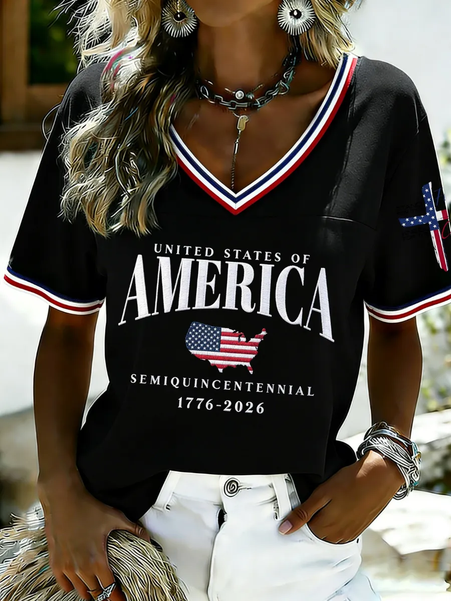 Women's American 250th Anniversary Printed T-Shirt