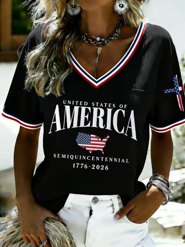 Women's American 250th Anniversary Printed T-Shirt