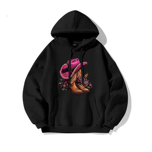 Western Cowboy Boots Pattern Hoodies