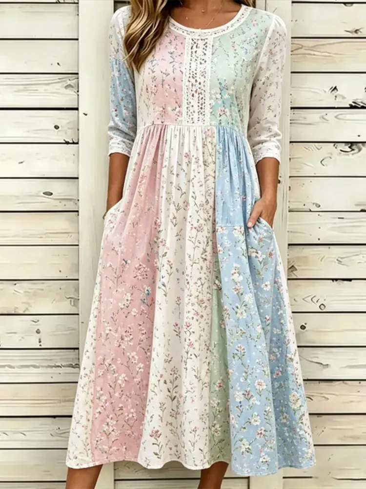 Women's floral printed casual dress