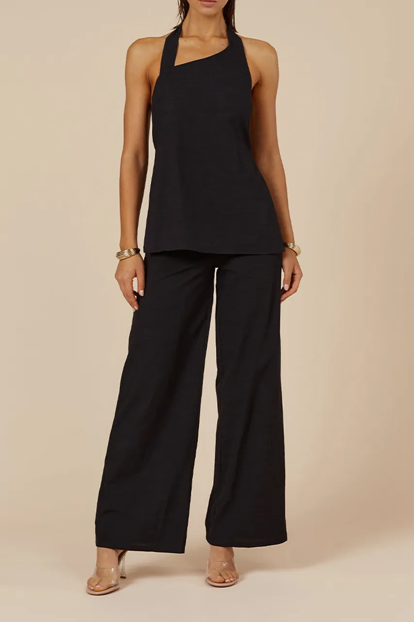 Black High Waisted Wide Leg Pants