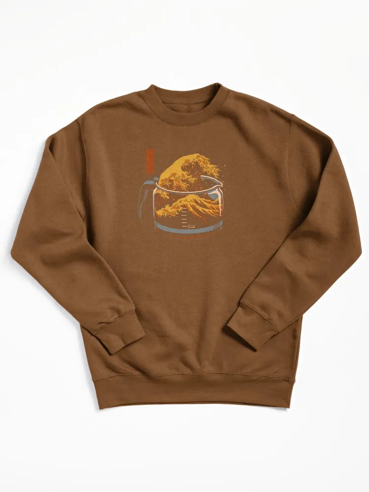 The Great Wave Of Coffee Pullover Sweatshirt