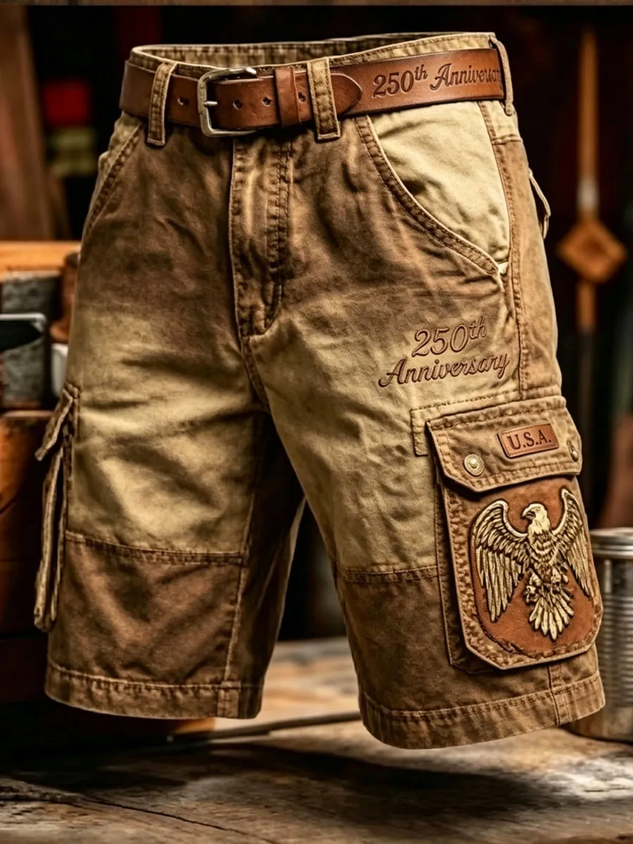 Men's 250th Anniversary Casual Cargo Shorts