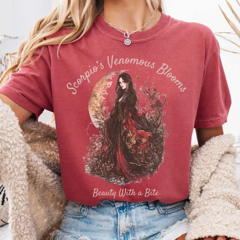 Scorpio's Venomous Blooms Zodiac Shirt