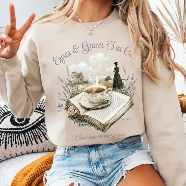 Tea Break Afternoon Tea Book Print Sweatshirt