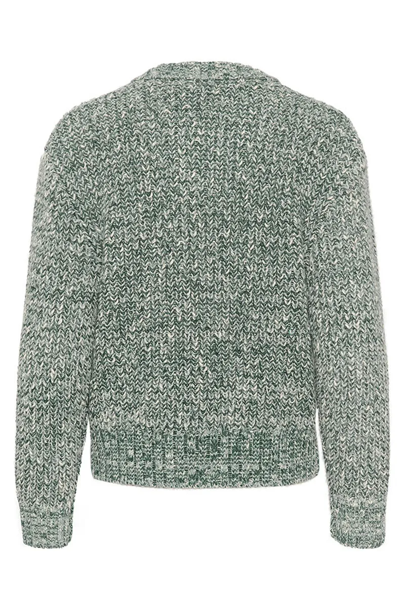 Textured V-Neck Knit Pullover